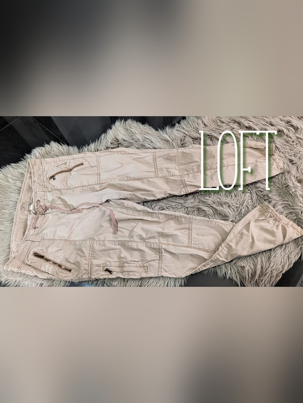 LOFT Tan Cargo Pants sz4